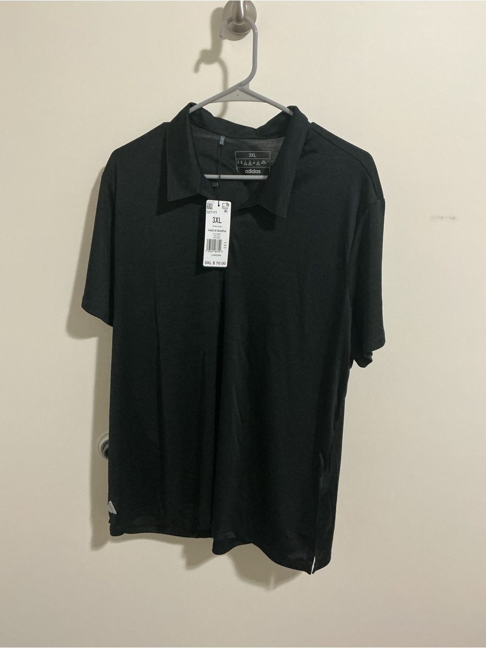 New! adidas Women’s Black Golf Polo Shirt - 3XL NWT Athletic Plain Basic